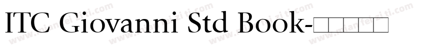 ITC Giovanni Std Book字体转换